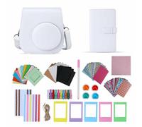 TONYLAIJIANTAO Instant Camera Mini 11/12 Accessories Compatible with Fujifilm Instax Film Camera, Include Case/Album/Filters/Film Frames/Border Stickers. (White)