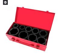 TONYNOL 1 Inch Drive Deep Impact Socket Set,9 Pcs,6-Point,Matic Size(24mm to 50mm),Cr-Mo Steel