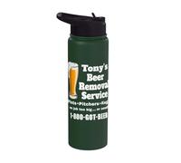 Tony's Beer Removal Service Anthony Funny Beer Lover Drinker Stainless Steel Insulated Water Bottle