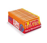 Tony's Chocolonely - Chocolate Bar Milk Caramel Sea Salt - 15 x 180 gram - Gift Box - Milkchocolate bar Caramel Sea Salt - 32% Cacoa - Vegetarian - Belgian Fairtrade Chocolate