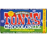 Tony's Chocolonely Chocolate Love A-Fair Dark Milk Brownie Chocolate Bar 180g(Pack of 2)