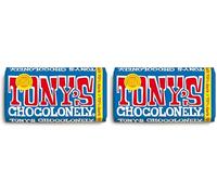 Tony's Chocolonely Dark Chocolate Bar - 180g, 70% Belgian Fairtrade Chocolate, Gift, Vegan (Pack of 2)