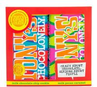 Tony's Chocolonely Duo Gift Pack 360g Pecan Crunch Caramel & Chococolate Chip Cookie