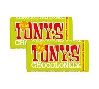 Tony's Chocolonely Fair Trade Milk Chocolate Creamy Hazelnut Crunch, 180g - 2 Pack