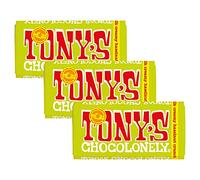Tony's Chocolonely Fair Trade Milk Chocolate Creamy Hazelnut Crunch, 3 x 180g