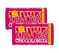 Tony's Chocolonely Fair Trade Milk Chocolate with Caramel and Biscuit Pieces, 180g - 2 Pack
