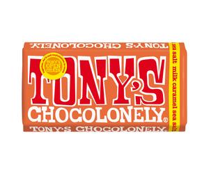Tony's Chocolonely Fairtrade Milk Chocolate Caramel Sea Salt 180g
