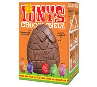 Tony's Chocolonely Hollow Milk Caramel Sea Salt Easter Egg & Mini Eggs - 242g