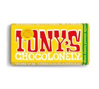Tony's Chocolonely Milk Almond Honey Nougat Chocolate Bar - 180g, Milk Chocolate, Gift, Vegetarian - Belgian Fairtrade Chocolate (Pack of 8)