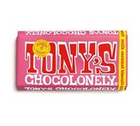Tony's Chocolonely Milk Caramel Biscuit Chocolate Bar - 180g, Milk Chocolate, Gift, Vegetarian - Belgian Fairtrade Chocolate