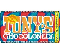 Tony's Chocolonely Milk Chocolate Chip Cookie - 2 x 180 Gram - Milk Chocolate bar - Gift - Vegetarian - Belgian Faitrade Chocolate(Pack Of 2)