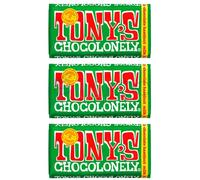Tony's Chocolonely Milk Hazelnut Chocolate Bar - 180g, Milk Chocolate, Gift, Vegetarian - Belgian Fairtrade Chocolate