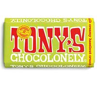 Tony's Chocolonely Milk Creamy Hazelnut Crunch Chocolate Bar - 180g, Milk Chocolate, Gift, Vegetarian - Belgian Fairtrade Chocolate