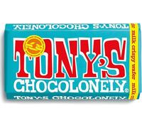 Tony's Chocolonely Milk Crispy Wafer Chocolate Bar - 2 x 180 Gram - Milk Chocolate bar - Gift - Vegetarian - Belgian Fairtrade Chocolate(Pack Of 2)
