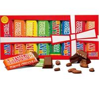 Tony's Chocolonely Small Bars Gift Box - 8 Bars, 385g, Selection Pack Gift Box, 6 Flavours, Vegetarian - Belgian Fairtrade Chocolate