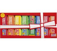 Tony's Chocolonely Small Bars Gift Box - 8 Bars, 385g, Selection Pack Gift Box, 6 Flavours, Vegetarian - Belgian Fairtrade Chocolate