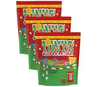 Tony's Chocolonely Tiny Tony's Christmas Pouch - Mix of Small Chocolates - 15 Tiny's in a Gifting Pouch - 8 Flavors - Belgium Fairtrade Chocolate, 135g (Pack of 3)
