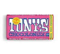 Tony's Chocolonely - White chocolate with raspberry and crackling sugar - Chocolate table - 1 x 180g - Bulk pack - Vegetarian - Belgium Fairtrade Chocolate