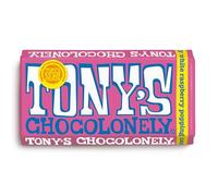 Tony's Chocolonely White Raspberry Popping Candy Chocolate Bar - 180g White Chocolate, Gift, Vegetarian - Belgian Fairtrade Chocolate