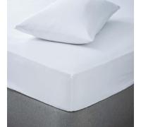 Tony's Textiles 100% Brushed Cotton Thermal Flannelette Fitted Sheet White (King)
