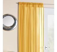 Tony's Textiles Gold/Yellow slot top voile panel 59" Wide x 90" drop