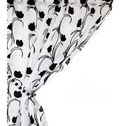 Tony's Textiles Leiden Black/White Voile Panel 56" wide x 90" drop