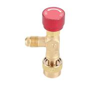 Tonysa 1/4'' Brass Control Valve Durable Design for R410A Refrigerant Charging Hose for HVAC Technicians