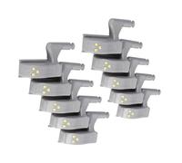 Tonysa 10Pcs Hinge LED Light Set Warm Cool White Sturdy Cabinet Lighting