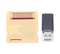 Tonysa 128GB Retro Game Flash Card Cartridge, High Speed Game Backup Device with Card Reader, Plug and Play, Yellow Set for Handheld Consoles