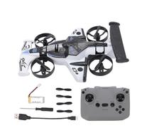 Tonysa 2 in 1 Flying Car Stunt Drone, RC Quadcopter Toy with Dual Land Air Modes, 2.4Ghz Remote Control for Beginners Outdoor Indoor Play (White)