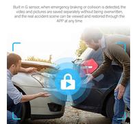 Tonysa 3 Channel Dash Cam, 1080P Dash Camera Wifi Triple Car Camera with 32GB Card, 2 Inch LCD Display 150mAh Battery