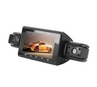 Tonysa 4 Channel 4K Dash Cam with WiFi, 2K Front 1080P Rear Dual 480P Interior Cameras, 3" Touch Screen, 64GB Card Included, Night Vision, for Cars Trucks