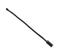 Tonysa 4-Pin Fan Connector Adapter Black Sleeved PWM Splitter Hub for Computer Cooling 4 Ways 1 Unit