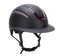 Tonysa Adjustable Horse Riding Helmet with Shock Absorption for Equestrian Training for Adult and Youth Glossy Black Gradient Blue Violet (L)