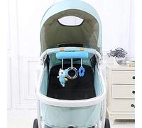 Tonysa Baby Hanging Toy, Soft Animal Pendant, Can Make Sounds for Strollers, Soft Baby Toys, PP Cotton Pink/Yellow/Blue 20x20x3.5cm (blue)