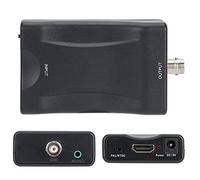 Tonysa Black to BNC Video Converter, Durable and Converter for DVD Recorder, Suitable for PAL/NTSC Systems, Efficient Video Adapter, ABS Material