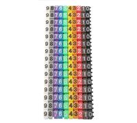 Tonysa Cable Marker Durable Colorful Numbering Tubes for Cable Identification 100Pcs Wire Numbers for 0.75-1.5mm² Cables Made of Plastic (150PCS KCM-1.5MM .5 Square)
