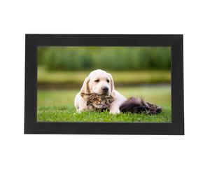 Tonysa Digital Photo Frame, 10-Inch Screen with Clock, Calendar & Timer, Loop Play, Supports Storage Card, Desktop or Wall Mount Stand for Living Room, Bedroom, Study, Dining Room