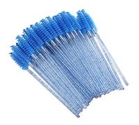 Tonysa Disposable Eyelash Brush, Flexible Brush Head (Dark Blue) | 50 pcs, nylon material, easy to carry, spiral design, portable for travel