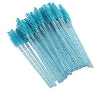 Tonysa Disposable Eyelash Brush, Flexible Brush Head (Light Blue) | 50 pcs, nylon material, easy to carry, spiral design, portable for travel