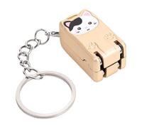 Tonysa Folding Nail Clipper, Cat Design Portable Size (Champagne Gold) | Durable stainless steel, Compact design with keychain, Ideal for travel, Home and office use