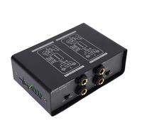 Tonysa Ground Loop Noise Isolator, Hum Eliminator for Car Audio, Home Stereo, TV, 2 Channel with 3 Level Gain, 3.5mm Audio Ground Loop Isolator for Amplifier, Mixer