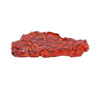 Tonysa Lifelike Fake Steak Model, Lightweight PVC Decoration (Grid Steak)