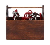 Tonysa Mini Tool Box, Lightweight Wooden Doll House Accessory