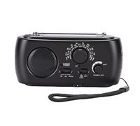 Tonysa Multifunctional Emergency Hand Crank Radio, AM FM NOAA Weather Radio with 3 LED Flashlight and Solar Power, 1200mAh Rechargeable Battery for Outdoor Camping Emergency