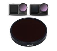 Tonysa ND Filter, ND64 Aluminum Alloy Neutral Density Lens for Action & HD Cameras, Portable Protection with Carrying Case for Photography Night Light Effects