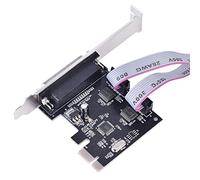 Tonysa PCI-E to Serial Adapter Card with Dual DB9 Ports | Supports RS-232 devices, Includes DB25 parallel port, Easy installation for desktops, Compatible with /, PCI Express 1.1