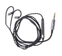 Tonysa Replacement Audio Cable for Earphones with Microphone, 3.5mm OFC Braided Cable with In Line Controls, Gold Plated HiFi Wire for Professional Headphones