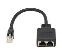 Tonysa RJ45 Ethernet Adapter Cable, 1 to 2 Port Splitter, Excellent Connection, High-Speed DSL, Cable Modem, Ethernet Ports Without a Router, Gold Plated Core, Durable, Wide Application