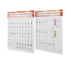Tonysa Saxophone Fingering Chart Portable Coated Paper Easy Guide for Beginners Musical Instruments Accessories 1 Unit